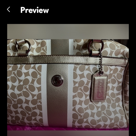 Coach Chelsea heritage stripe bag. - Picture 11 of 11